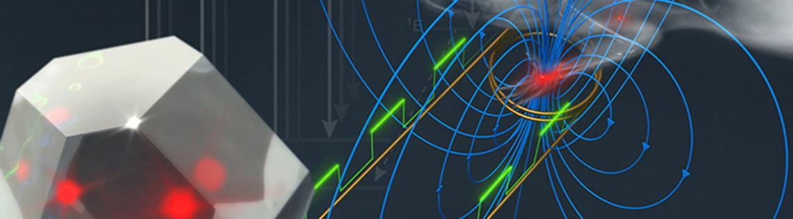 Fluorescent nanodiamonds in the lymph node of a mouse