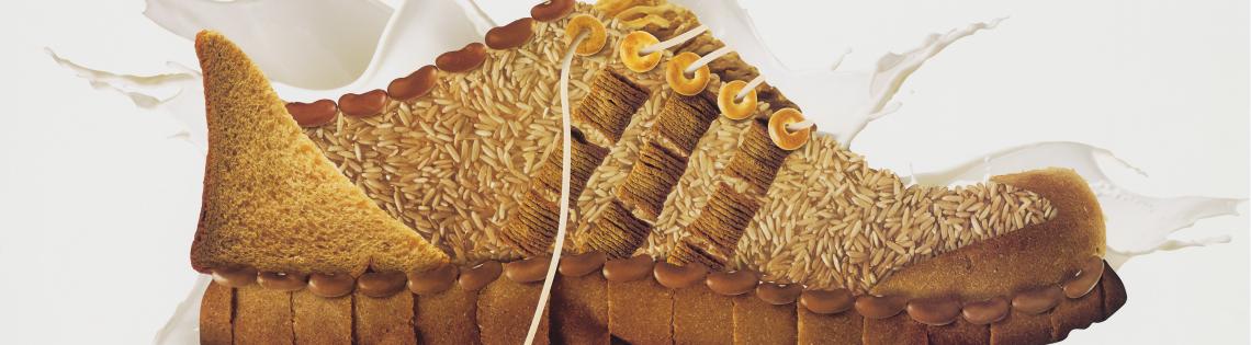 Sneaker made of whole grain foods 