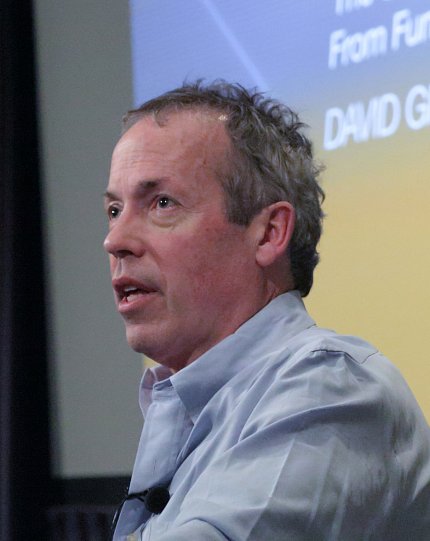 Dr. Ginty at the podium