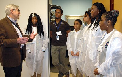 Koroshetz greets students