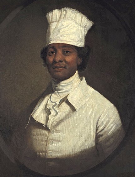 Painting of a man in a chef's uniform