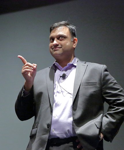 Parashar points his finger