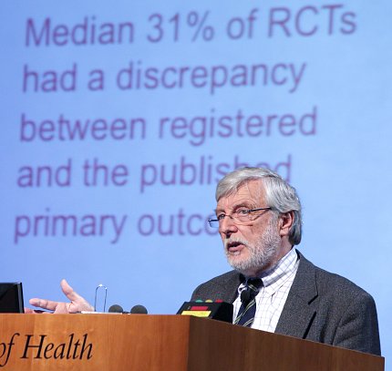 Bracken speaks from podium.