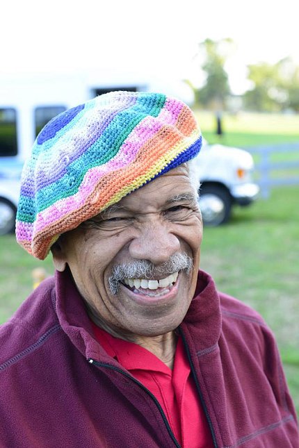 Charles Butler in multi-colored hat