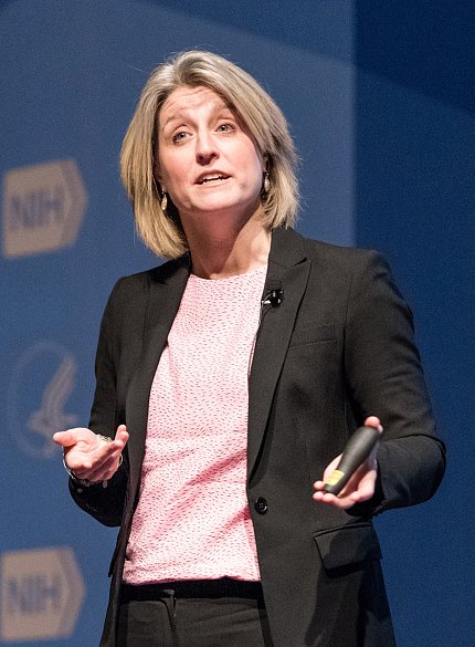 Lisa Bodell speaking onstage