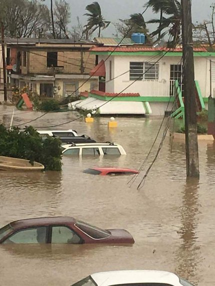 A view of the devastation caused by Hurricane Maria