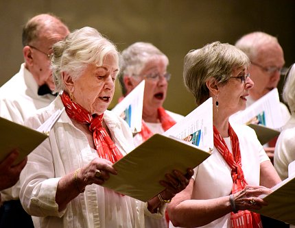 Members of the Croasdaile Chorale singing.
