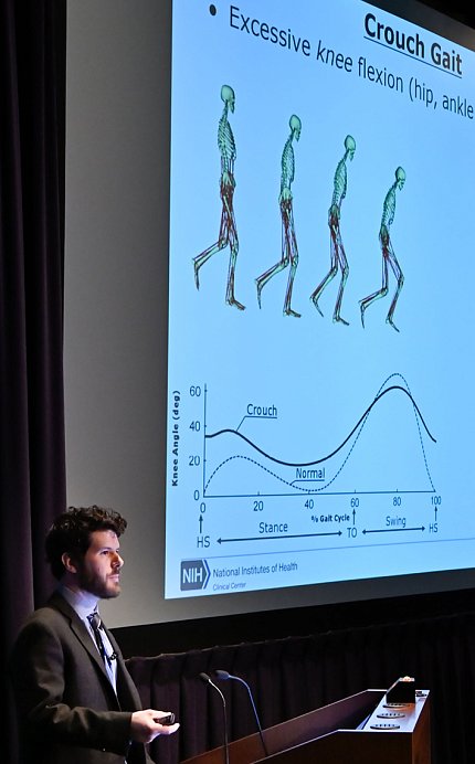 Dr. Bulea speaking at the podium