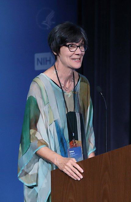 Dr. Langevin speaks at podium