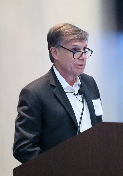 Dr. Brody speaks at meeting.