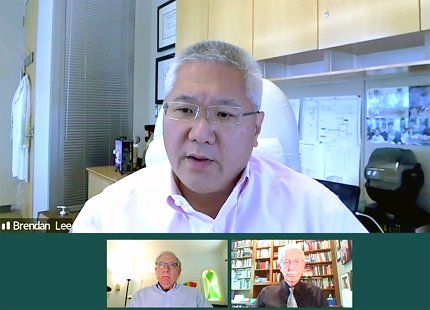 Dr. Lee speaks on video.