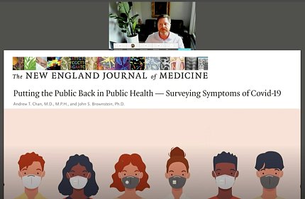 Brownstein gives lecture on video