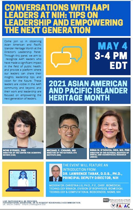 Colorful poster announcing Asian Pacific Islander Heritage Month event