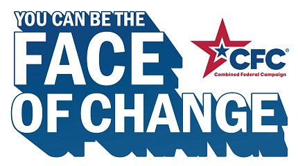 Poster reads "You Can Be the Face of Change" CFC with blue and red stars