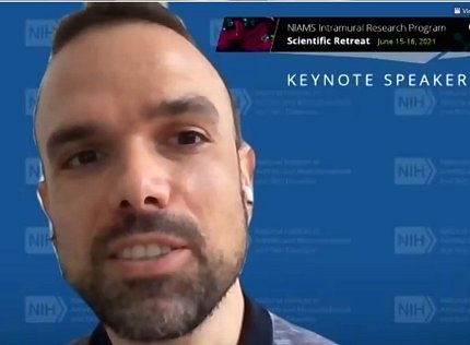 Dr. Monteiro speaks to a virtual audience