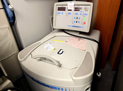 Centrifuge with electronic panel attached