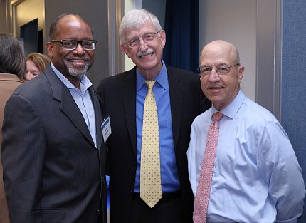 Gibbons, Collins, Gilman stand together at reception