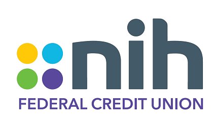 logo with four dots, spells out NIH Federal Credit Union 