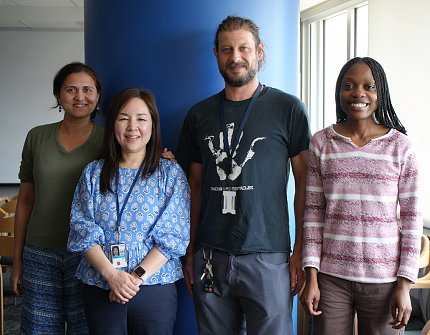 Park (second from l) with her research associates