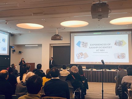 An audience view of the town hall