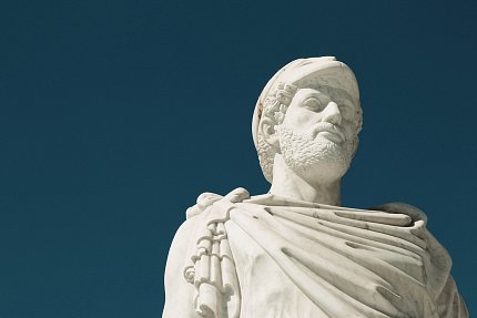 A marble statue of Pericles