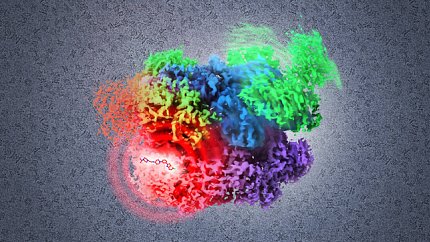 A colorful illustration of a molecule