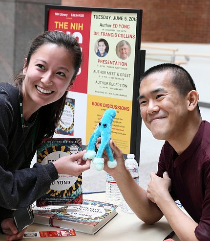Yong enjoys the book-signing that followed the Big Read event.