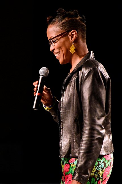 Jazz singer Nnenna Freelon performing.