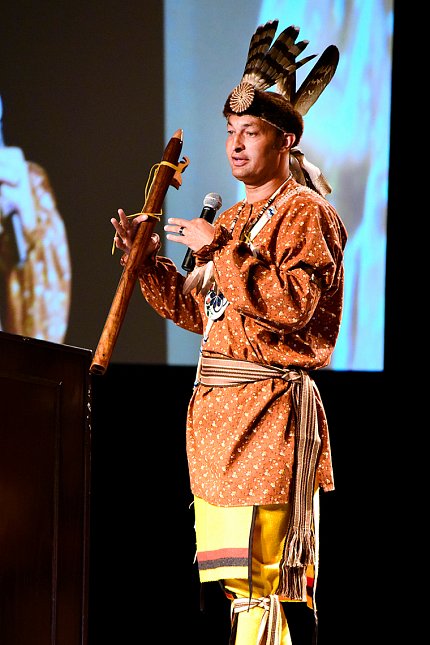 John Oxendine demonstrates the role of music in Lumbee tribal life.