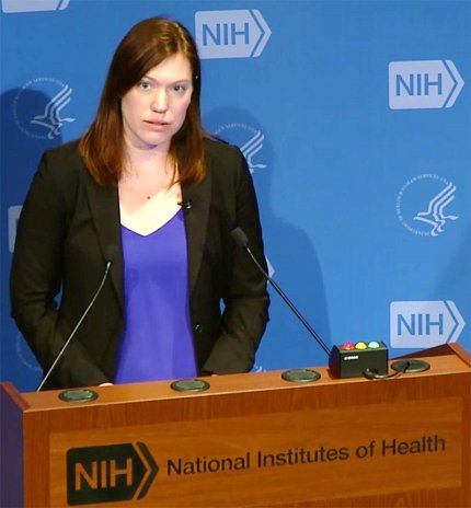 Dr. Benya speaking at the podium.