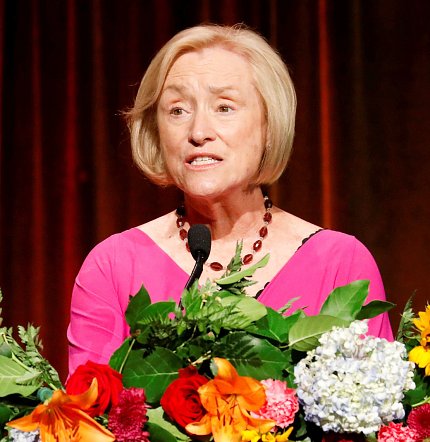 Goodenow at awards ceremony podium