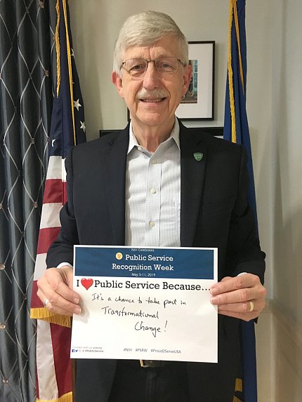 Collins holds his Public Service Recognition Week pledge.