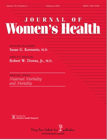 Red cover of special issue of the Journal of Women's Health