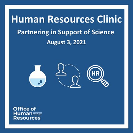 blue graphic box containing white science/discovery icons--beaker, magnifying glass, people silhouettes