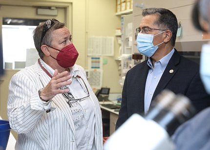 Hollingshead chats with Becerra.