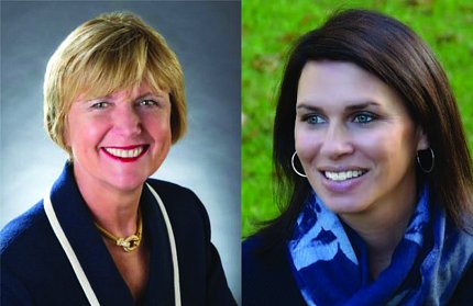 Two individual headshots of women side by side