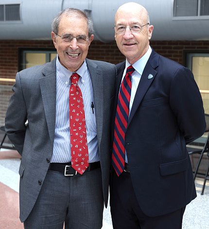 Gallin with Gilman on the CC's FAES Terrace