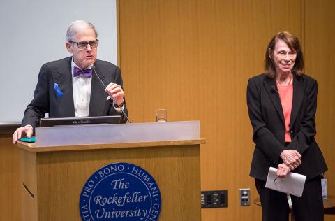 Drs. Collier and Grady at podium