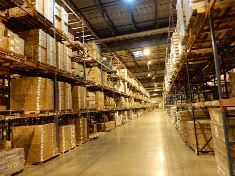 The NIH Supply Center warehouse interior