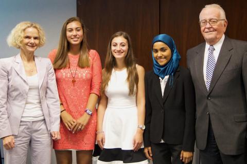 NIDA director with contest winners