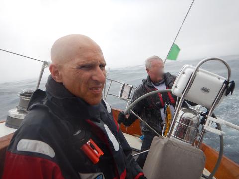 Wassermann on a boat