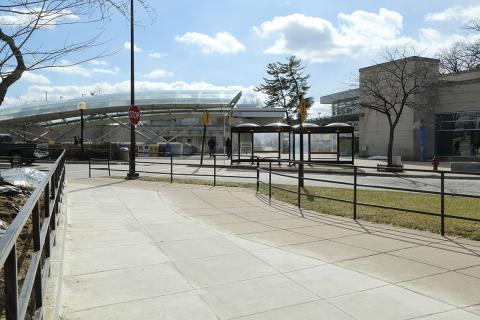 Site of Bikeshare dock near Metro plaza