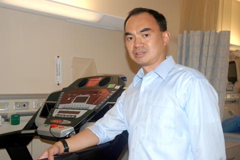 Scientist wearing activity tracker