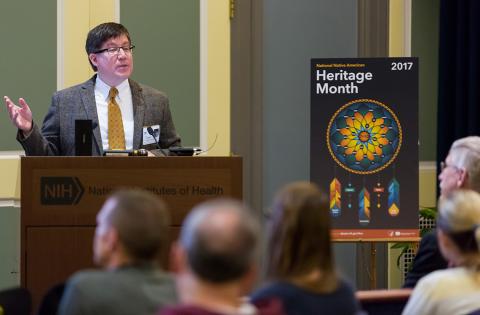 Dr. Sorensen addresses group