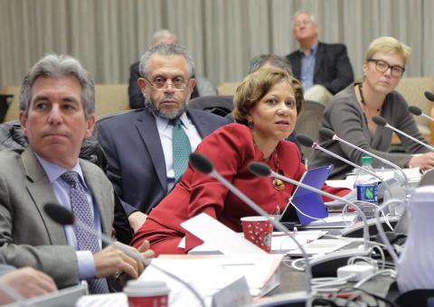 Dr. Cooper speaks at meeting.