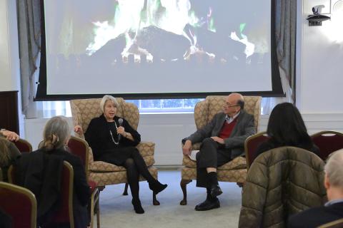 Dr. Glass speaks with Peace Corps director.