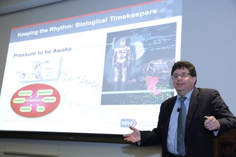 Dr. Twery gives an NIH lecture.