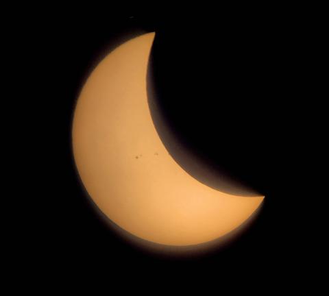 Sunspots on the moon