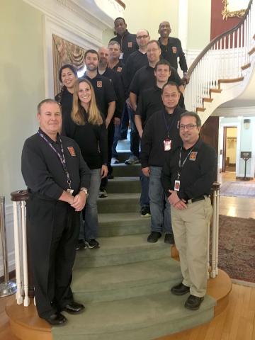 Fire Marshal J.P. McCabe with his staff