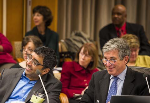 ACD members smile during the meeting
